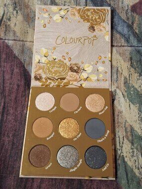 Colourpop “Charm School” 9-Pan Eyeshadow Palette ✨ Neutral Gold Glam